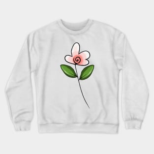 Pretty Pink Flower Crewneck Sweatshirt